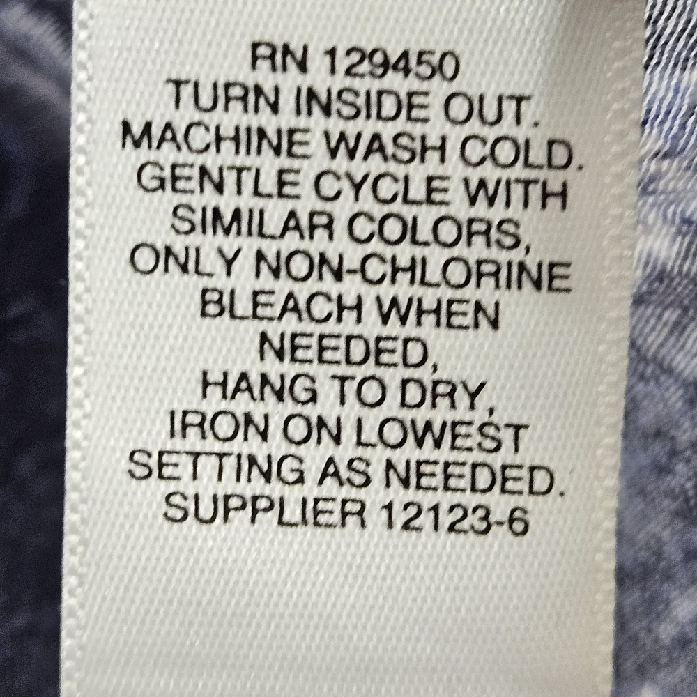 Liz Claiborne Lightweight  Floral And Blue Size Large Tie On Front‎ - Picture 5 of 5
